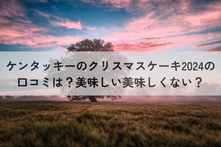 ケンタッキー　クリスマスケーキ　2024　口コミ