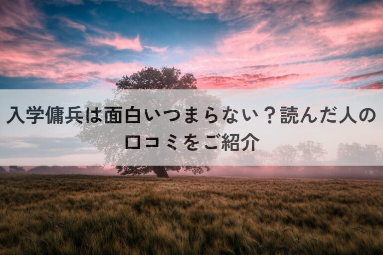 入学傭兵　面白い　つまらない　口コミ